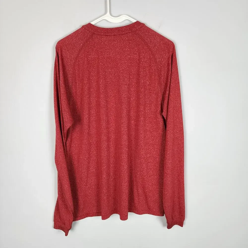 Adidas Mens Louisville Cardinals Shirt Size S Red Long Sleeve Spellout Climalite